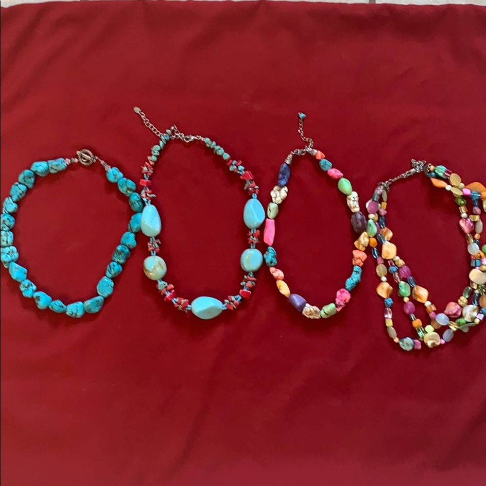 Colorful lot of adjustable necklaces